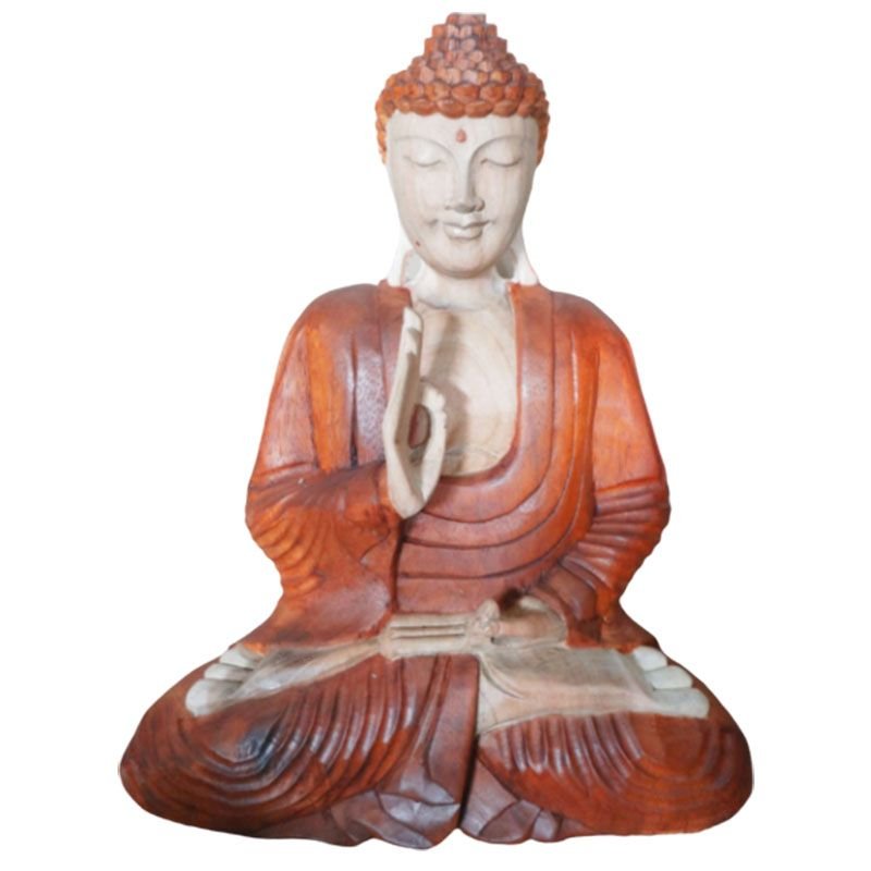 Učiaca Buddha socha suar drevo 60cm Učiaca Buddha socha z dreva suar 60cm