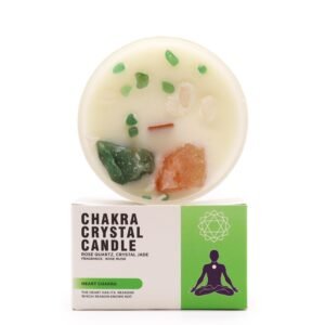 Heart-Opening Chakra Crystal Rose Musk Candle