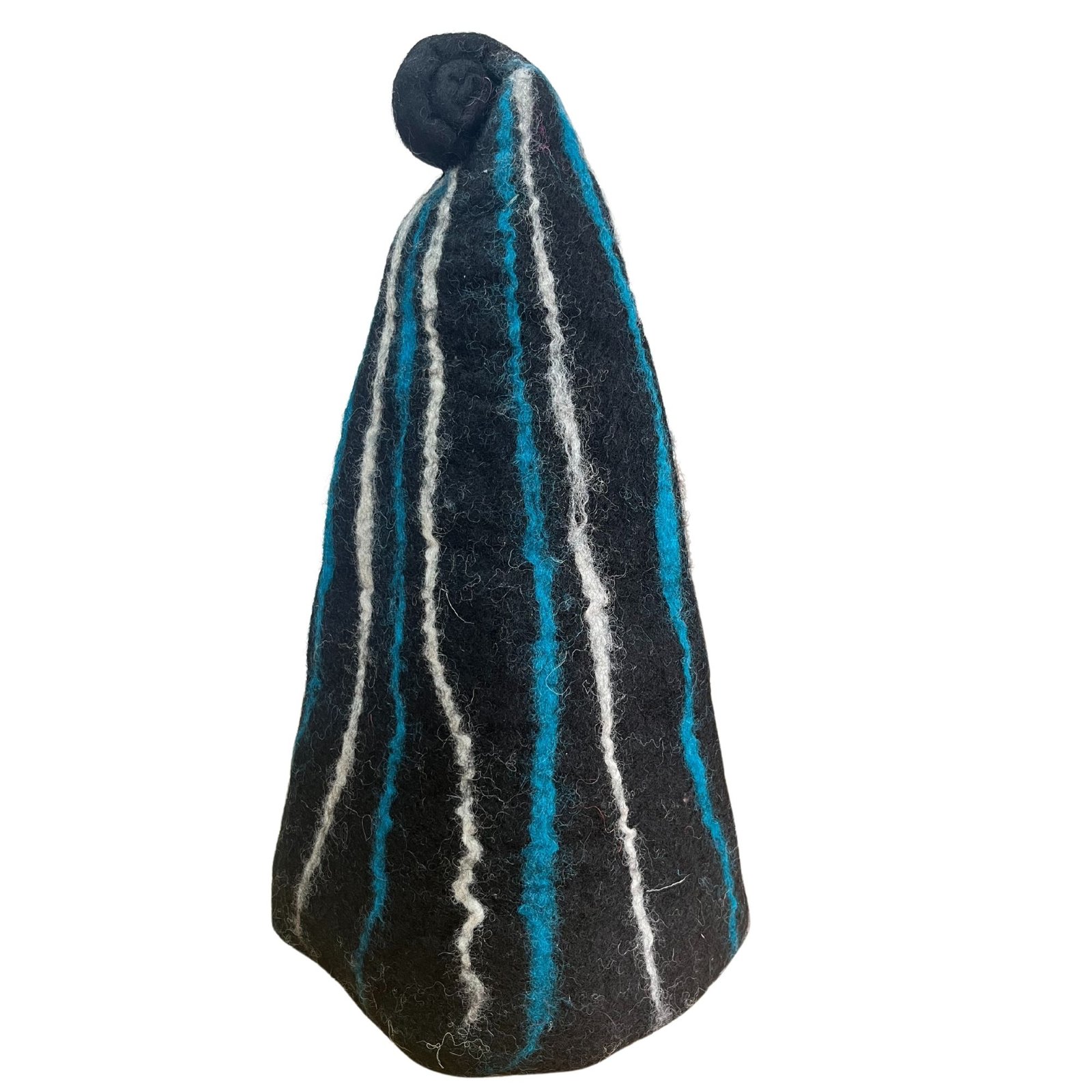 grounding sauna wizard hat black blue wool Grounding Sauna Wizard Hat Black Blue Wool - Image 2