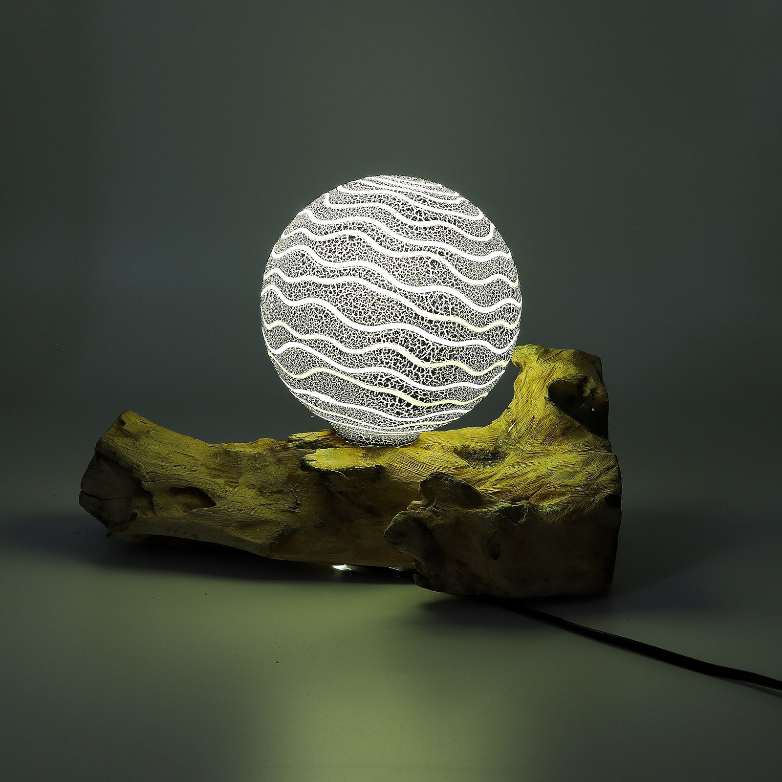 upokojujuca driftwood stolova lampa sive luna tienidlo Upokojujúca driftwood stolová lampa Sivé Luna tienidlo – Obrázok 4