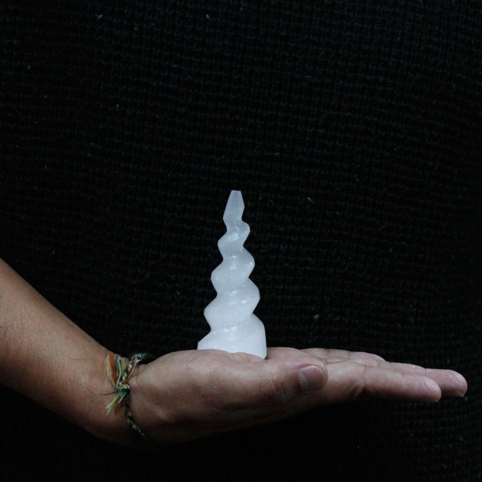 clarity spiral tower crystal selenite 10cm Clarity Spiral Tower Crystal Selenite 10cm - Image 5
