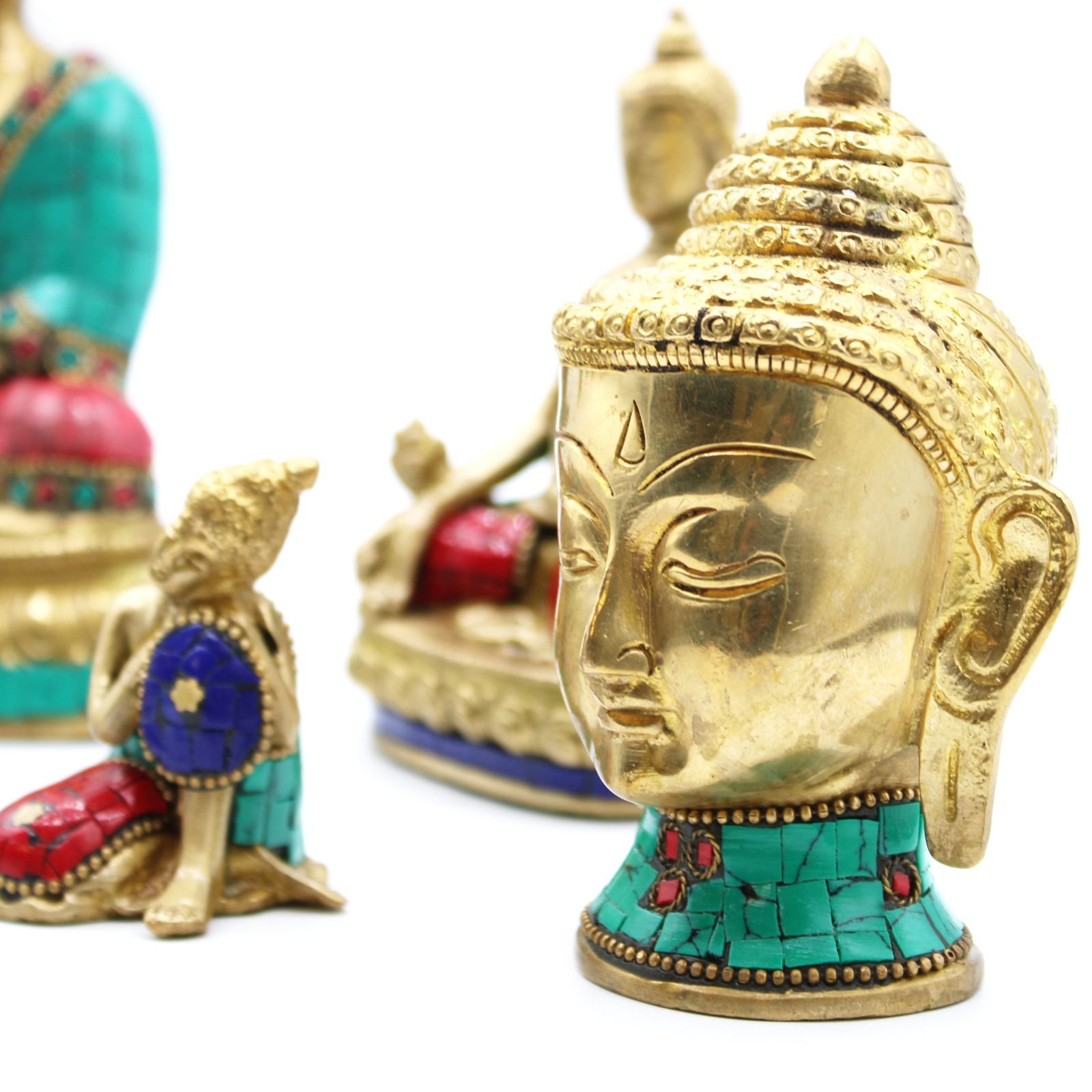 tranquil focus medium brass buddha head Tranquil Focus Medium Brass Buddha Head