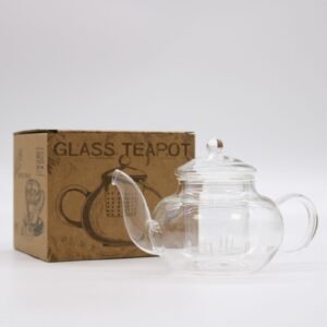 Intimate Tea Moment Round Glass Infuser Teapot