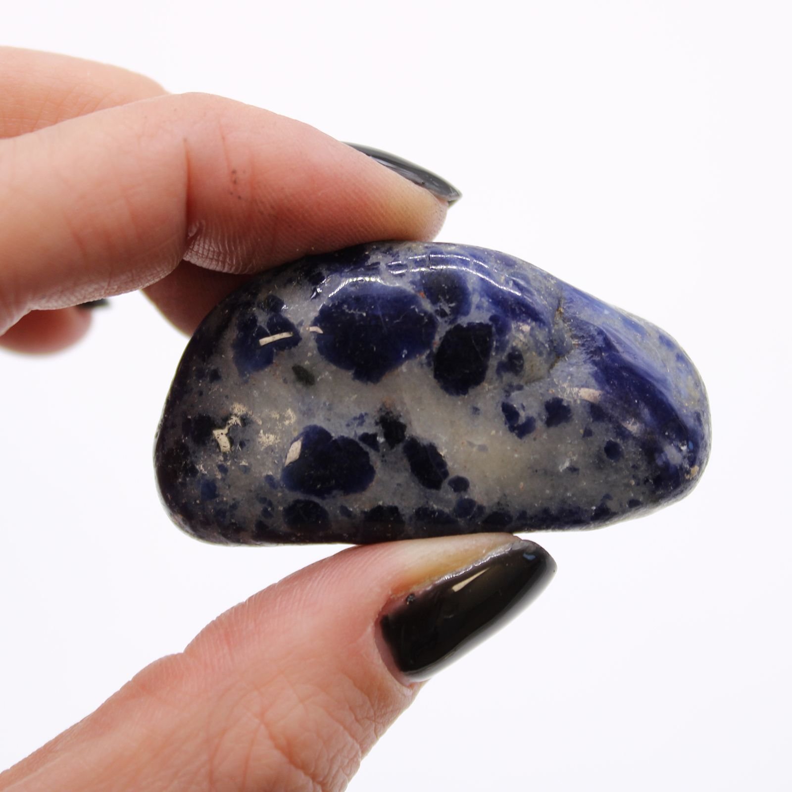 deep focus tumble stones blue sodalite Deep Focus Tumble Stones Blue Sodalite - Image 2