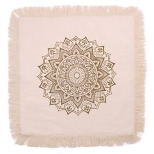 Healing Lotus Mandala Cushion Bronze 60x60