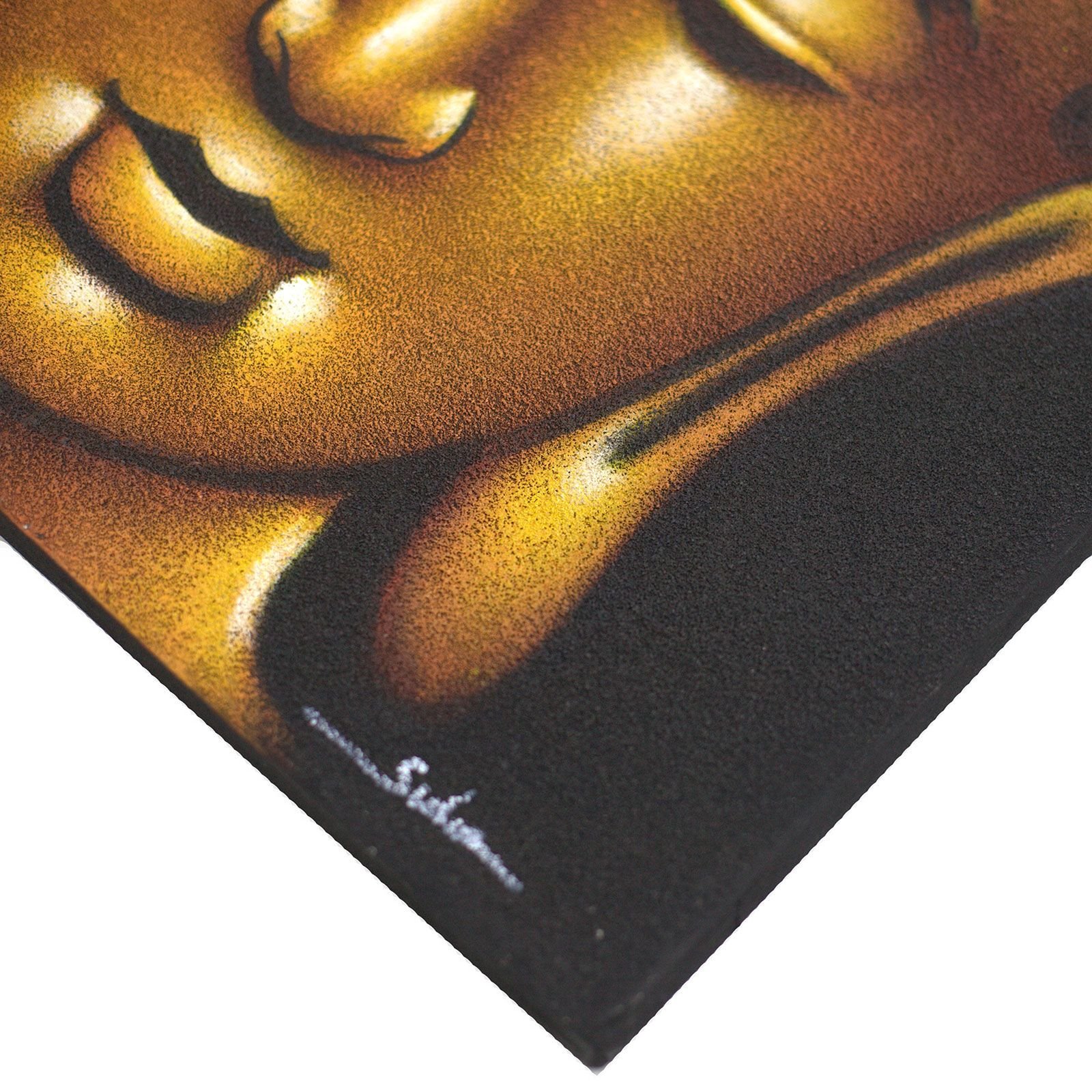 tranquil buddha canvas art gold sand Tranquil Buddha Canvas Art Gold Sand