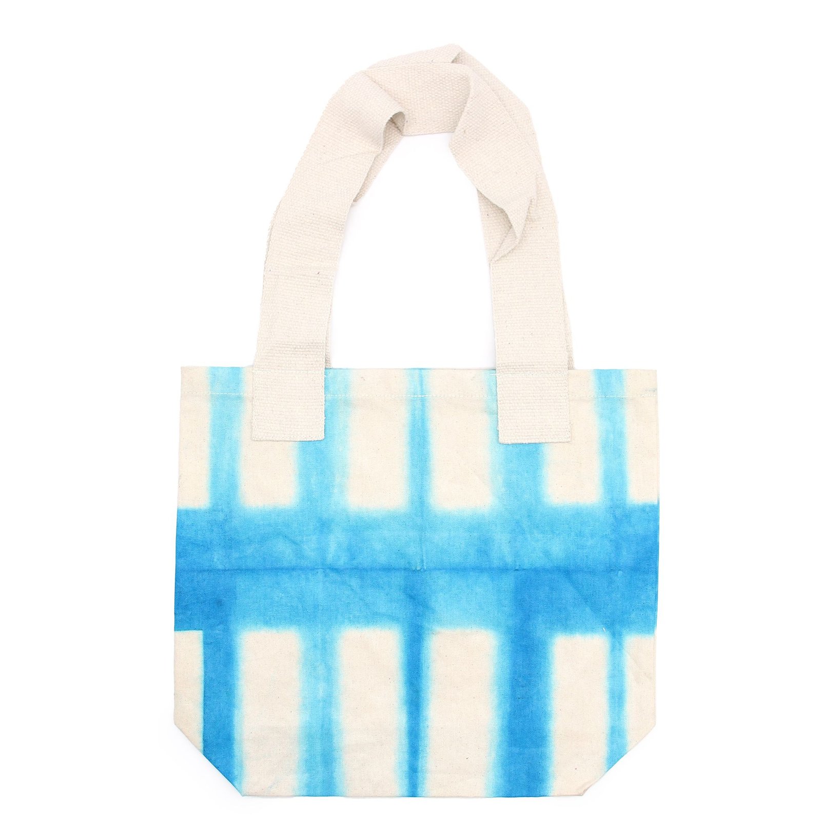 light journey tie-dye cotton tote sky blue Light Journey Tie-Dye Cotton Tote Sky Blue - Image 4