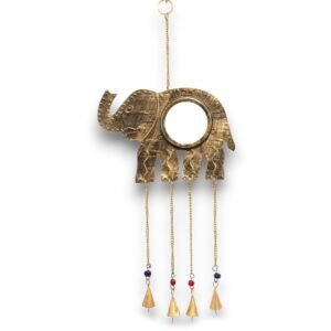 Prosperity Elephant Chime with Mirrored Accents