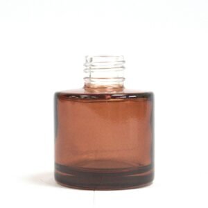 Compact Reed Diffuser Bottle Amber Round Glass