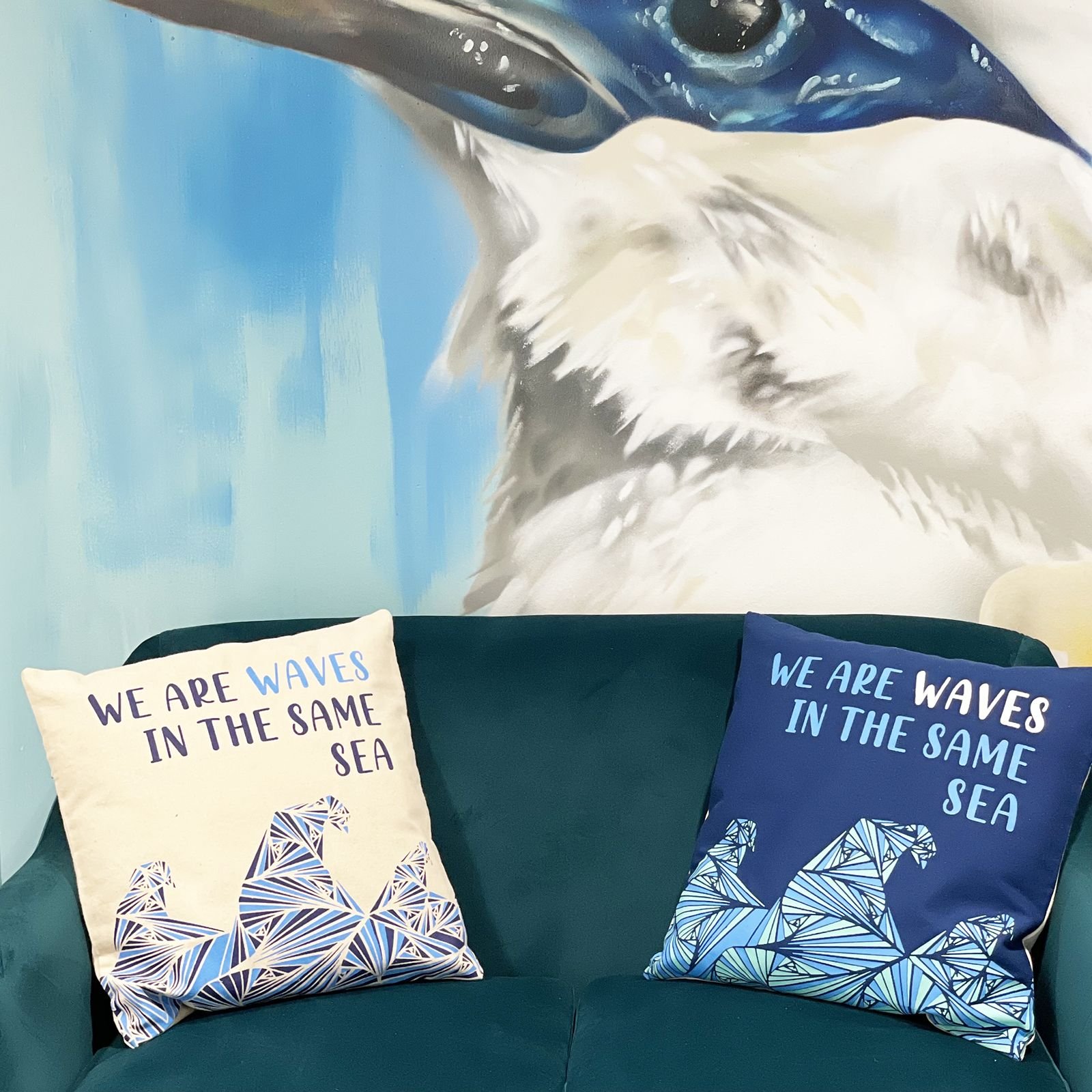 unity quote cotton cushion cover waves grey Unity Quote Cotton Cushion Cover Waves Grey - Image 9