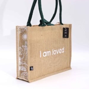 Heartfelt Comfort Jute Shopper Bag Loved