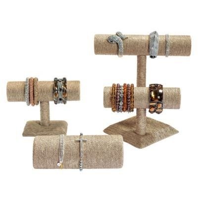 statement large bangle display stand cream rattan Statement Large Bangle Display Stand Cream Rattan - Image 2