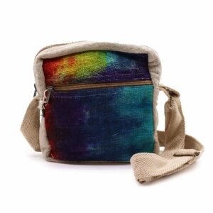 Minimalist Everyday Messenger Bag Hemp Tie-Dye