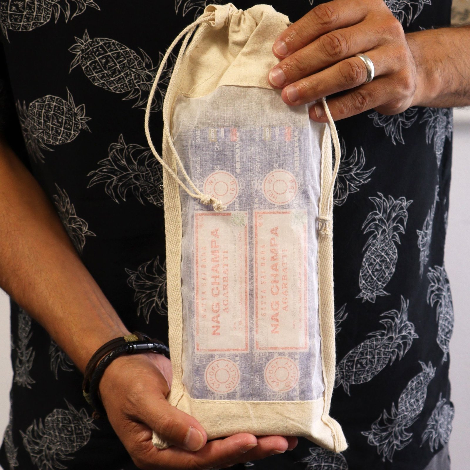 eco long gift pouch with cotton window Eco Long Gift Pouch with Cotton Window - Image 4