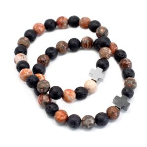 Eternal Bond Gemstone Friendship Bracelets Leopard Jasper
