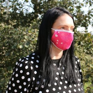 Romantic Everyday Face Mask Pink Hearts