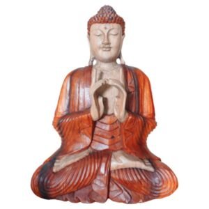 Blessing Calm Buddha Statue Two Hands Suar