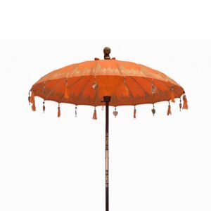 Sunset Bali Garden Parasol Orange Cotton 2m