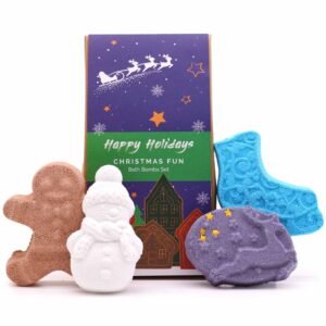 Playful Christmas Joy Bath Bomb Gift Quartet
