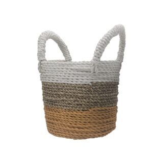 Warm Accent Basket Trio Orange Seagrass