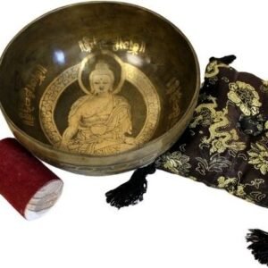 Golden Buddha Serenity Brass Singing Bowl Set