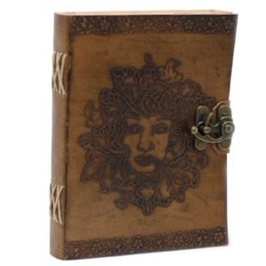 Enchanted Greenman Leather Notebook Buckle Closure