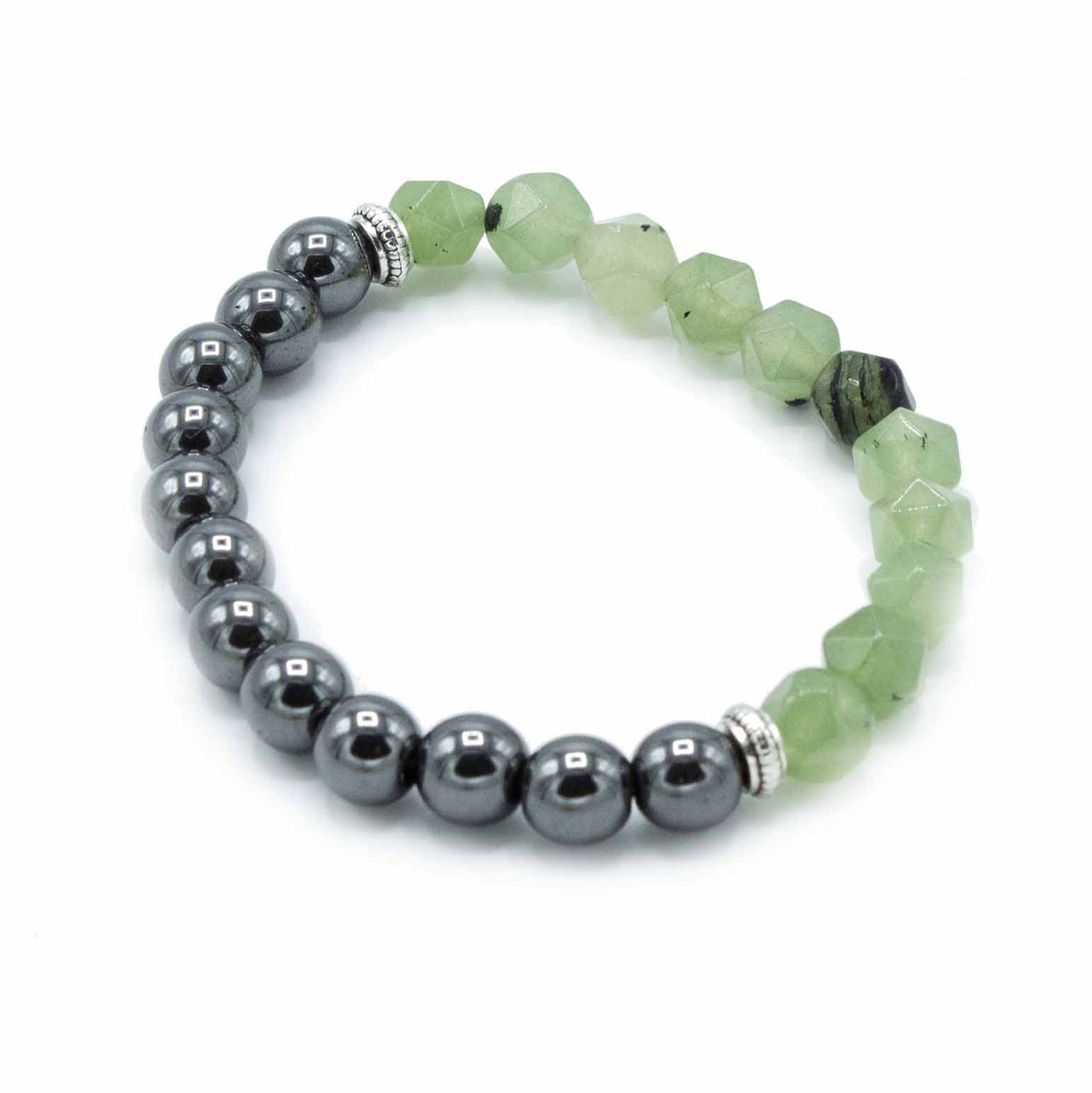 good fortune balancing faceted bracelet jade Good Fortune Balancing Faceted Bracelet Jade - Image 2