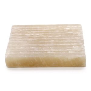 Warm Honey Onyx Square Soap Dish