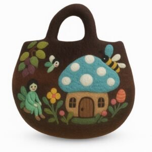 Enchanted Fairy Garden Felt Shoulder Bag